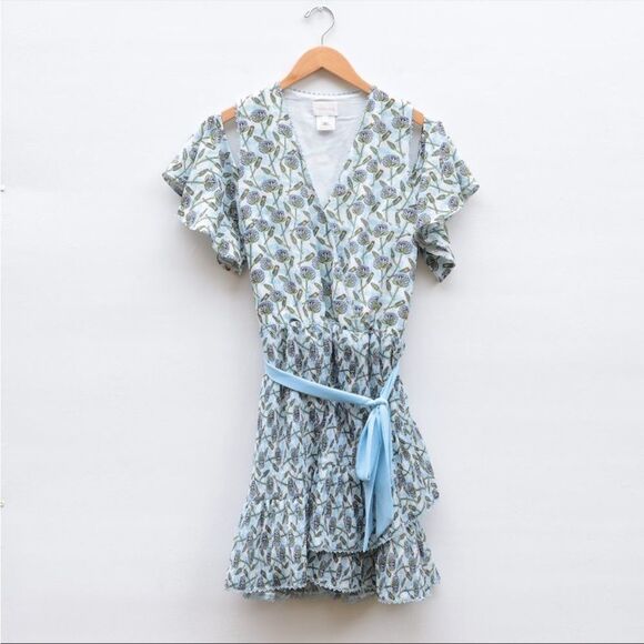 NWT foxiedox Lexie cold shoulder wrap dress in multi medium - Picture 3 of 10